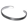 Kuzzoi Buddha Men's Silver Bangle Open, Handmade from Solid 925