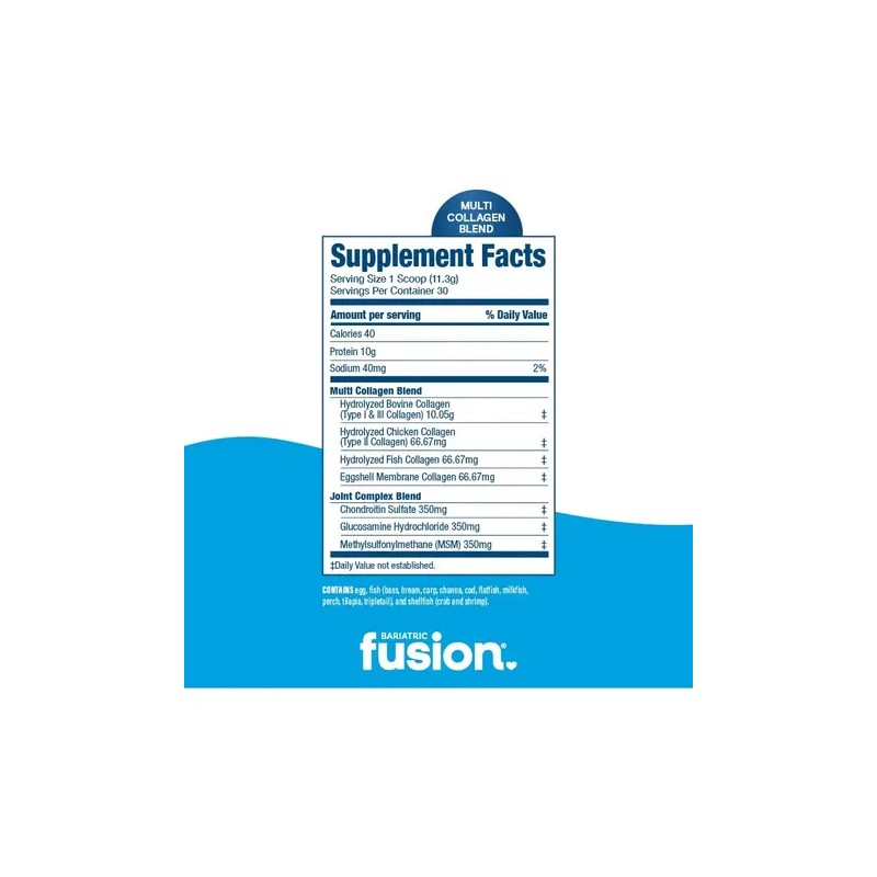 Bariatric Fusion Colágeno Múltiple Sin Sabor 30 Porciones