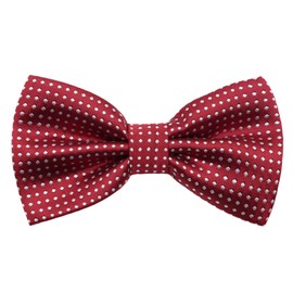 Luckyvestir Mens Bow Tie Polka Dot Bow Ties for Men Pretied Adjustable Bowtie for Party Work Formal Bowtie (red)