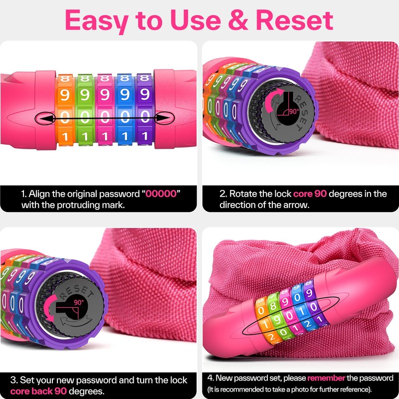 Sportneer Bicycle Lock Combination Lock with Numbers and High Security