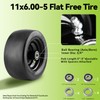 11x6.00-5 Flat Free Tire,with 3/4" or 5/8" and 1/2" Bearings,