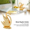 Swan Napkin Holder Golden Swan Design Rustproof Alloy Elegant Style