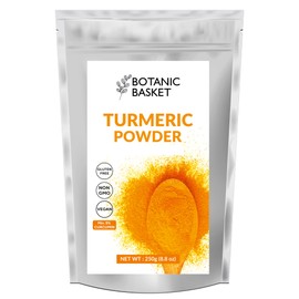Botanic Basket Turmeric Powder 250 grams, Min 5% Curcumin Content, Made with 100% Natural Turmeric Root Powder, Haldi Powder