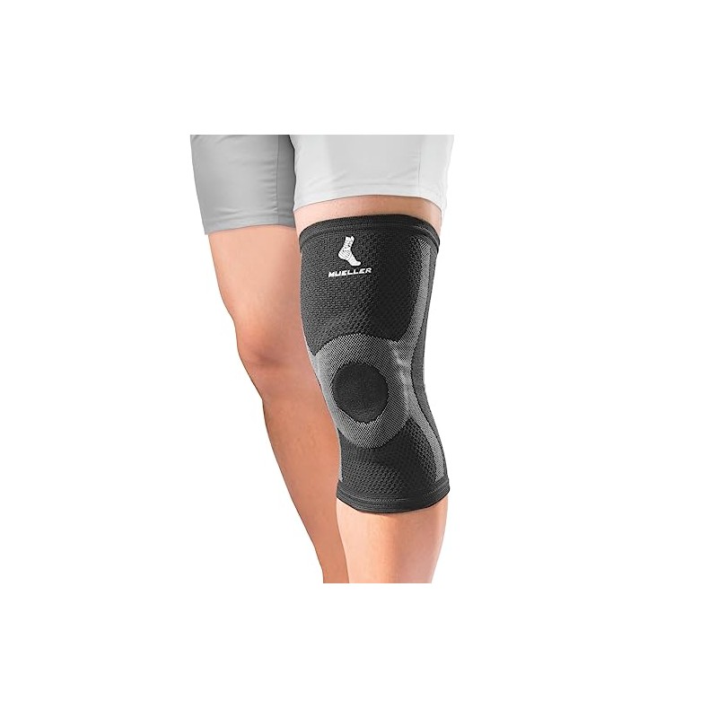 Mueller Premium Knit Support with Gel Pad, Black, Size S-M