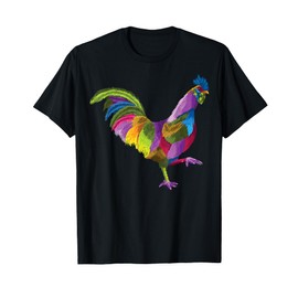 colorful rooster art gifts for lover Roosters Farm or Bird T-Shirt
