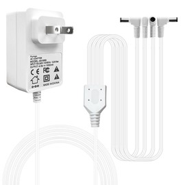 Pymga 4 Output Power Adapter Compatible with Lemax Lighted Accessory 74707 74295 94563 94564 84428 44242 94565 94566 94527 64517 74269 Christmas Micro Lighting Building Decoration 4.5V, 1000mA, White