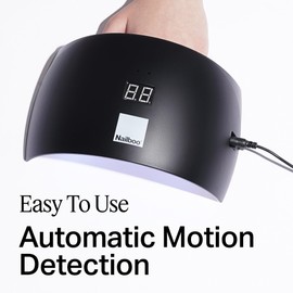 Nailboo Pro Cure LED Lamp – Lightweight UV or LED Nail Dryer with Automatic Sensor, Even Curing for Gel Polish, Compact Arch Design for Hands & Toes, One Size