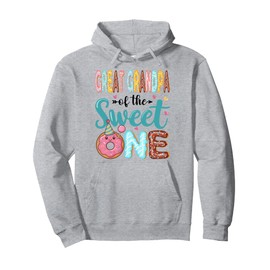 Great Grandpa Of The Sweet One 1st Birthday Girl Donut Party Pullover Hoodie