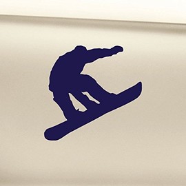 Nashville Decals Snowboarding Snowboarder Snowboard Vinyl Decal Laptop Car Truck Bumper Window Sticker - Navy
