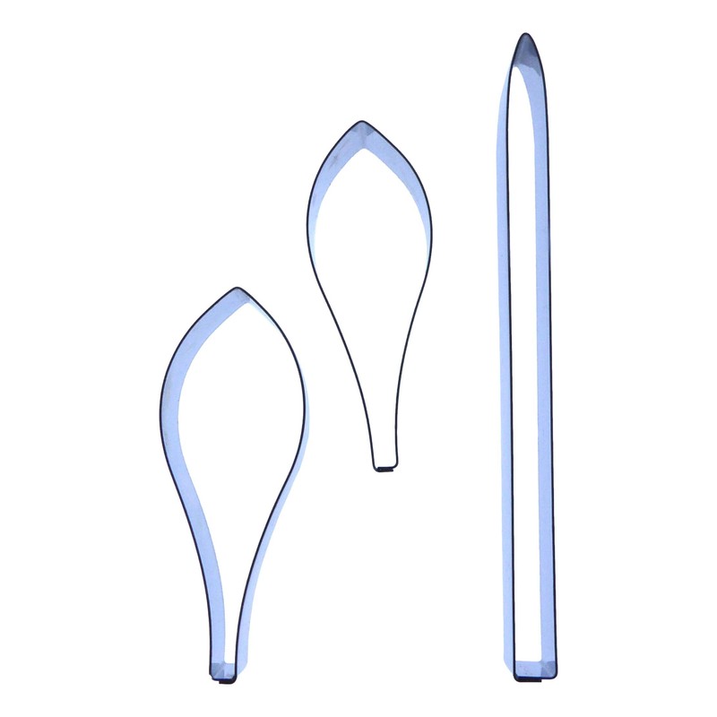 Crocus and Leaf Sugarcraft Cutter Set - Stainless Steel -