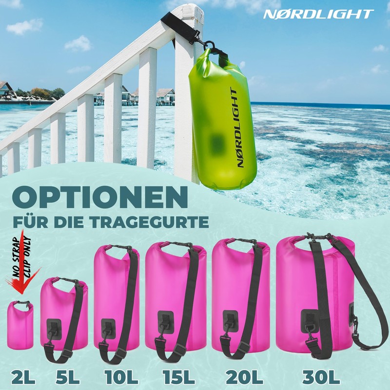 Nordlight Dry Bag 5 L Waterproof Bag – (Pink) Waterproof