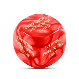 Exchange Dice, Xmas Santa Swap Gift Exchange Dice, Stocking Stuffers for Men Women Adults, Christmas Dices Gifts Exchanges Game for Family Party Favor, White Elephant Gifts for Adults