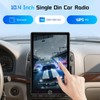Single Din Car Stereo with Wireless Carplay/Android Auto,10.4" Adjustable Touch