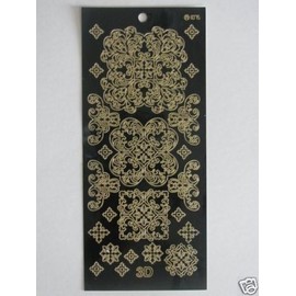 JEJE Produkts Outline Sticker - 3D 4 Ornaments - 2.2710 gl/bk