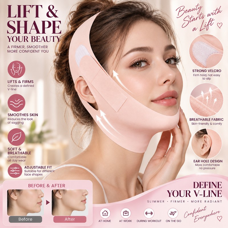 V-Line Face Shaping Strap for Chin & Cheek Support –