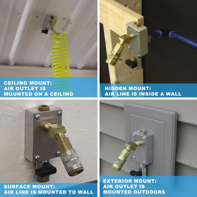 1/2″OD Compressed Air Piping System and Shop Air Line Kit
