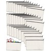 40 PCS Canvas Zipper Pouch Bags, 10*20CM Blank DIY Craft