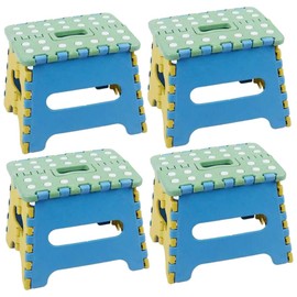 Magik 2-4 Pack Collapsible Folding Stool Anti-Slip Lightweight Kitchen Foot 7" Step (Random Color, 4 Pack)