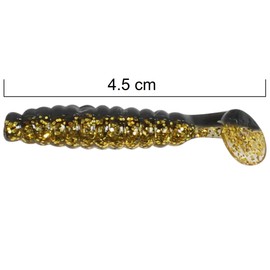SEABUZZ Rubber Fish Fishing Lure Set Paddle Worm 5 Pieces x 45 mm - Pike Trout Perch Rubber Bait - Catfish & Zander Artificial Bait - Predator Fish Fishing Set - Freshwater and Saltwater Fishing