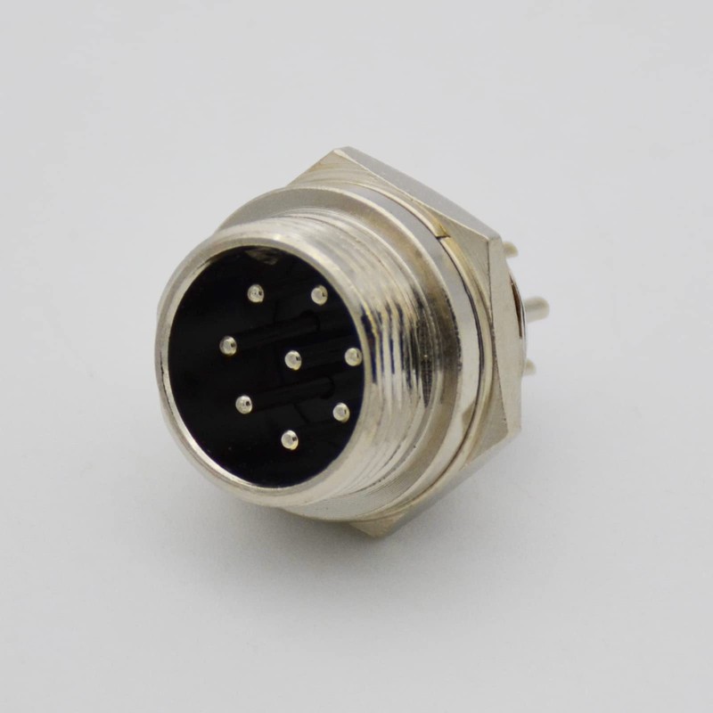 Czyuntuo Aviation Plug Connector GX16 8 Pins Male Panel Metal