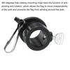 MECCANIXITY Flag Pole Rings Mounting Clips Rotating Adjustable Fasteners 19mm