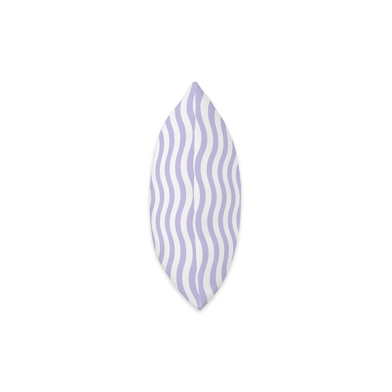 Lavender Mist Wavy Stripes Seamless Pattern Cute Aesthetic Throw Pillow