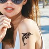12 Sheets Temporary Tattoos for Men and Adults, Maori Stingray,