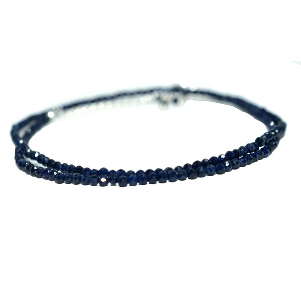 Sunshinegems Natural Blue Sapphire Gemstone Full Faceted Beads Crystals Dainty