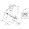 Shimano CB-E110 Y28698160 Repair Parts, Right Ball Pushing (Waterproof Cap