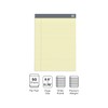 TRU RED Notepads, 8.5" x 11.75", Wide Ruled, Canary, 50