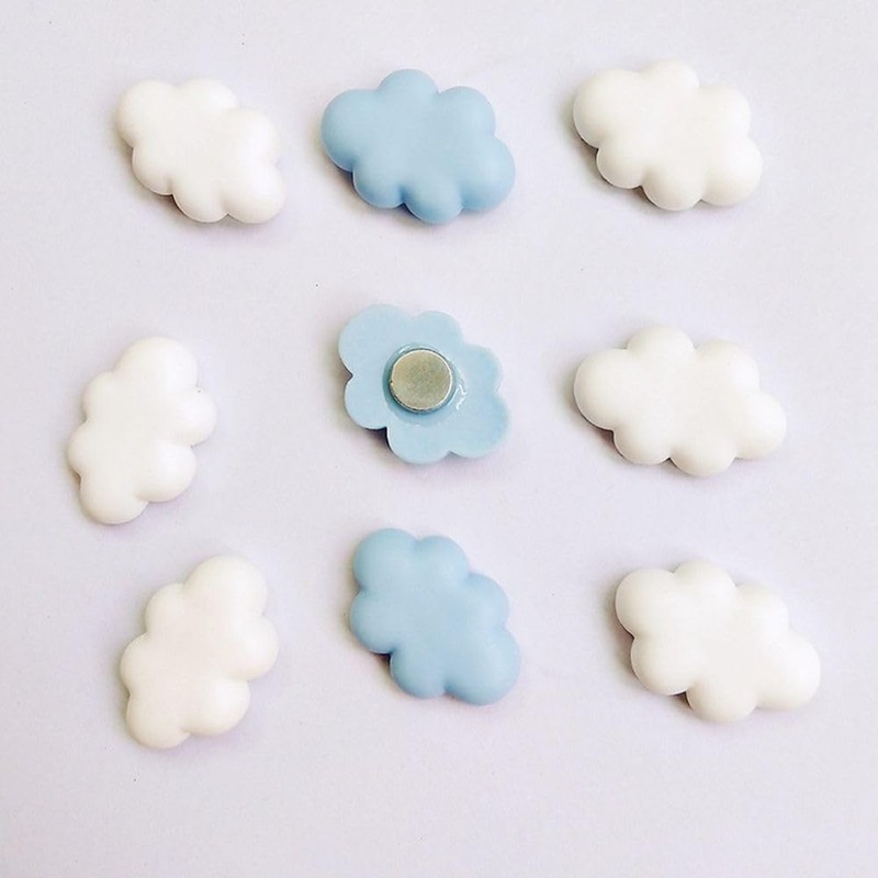 4Pcs Fridge Magnet Cartoon Cute Cloud Shape Fridge Magnets Office