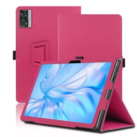 Case for OUKITEL OT5S 12 Inch, OUKITEL OT5S Tablet Protective Case, Folding Stand Protective Case with Pen Holder and Wrist Strap, Comprehensive Protection (Red)