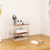 BYCY Double H Display Bookshelf Desktop Organizer Office Storage Rack