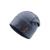 Sterntaler Beanie Hat in Melange Look with Subtle Stripes -