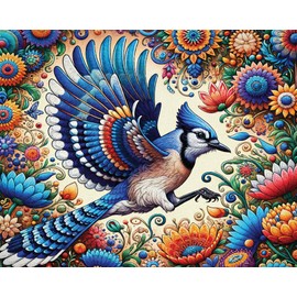 Springbok Blue Jay in Summer 1000 Piece Jigsaw Puzzle for Adults by Artist Peggy Collins