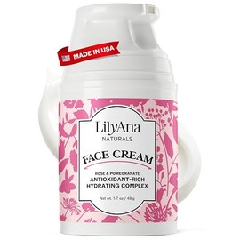 LilyAna Naturals Hidratante facial y de cuello para mujeres y hombres – Crema hidratante facial y de cuello para piel seca y aclarado de manchas oscur
