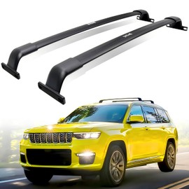 220lb Roof Rack Cross Bars Fit for Grand Cherokee L 2021 2022 2023 2024 2025 Grand Cherokee 2022 2023 2024 2025 Heavy Duty Aluminum Rails Rooftop Cargo Carriers Bikes Surfboards Kayaks Snowboards