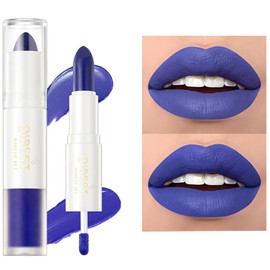 HWSHQY OO Dual Ended Lip Makeup,2-in-1 Matte Liquid Lipstick Lip Gloss,Long Lasting Smudge Proof Lip Stain,Silky Smooth Lip Glosses,Creamy Velvet Lipcolor Lip Makeup,08