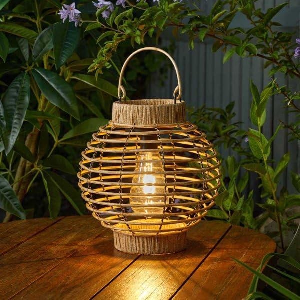 Garden Mile® Rattan Solar Garden Lantern - Illuminating Your Outdoor
