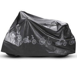 Bicycle Garage Protective Cover, Waterproof, Anti-Dust UV Cover, Bicycle Rain Cover, Bicycle Cover, Bicycle Tarpaulin, Waterproof Bicycle Garage, Outdoor Bike Cover, 200 x 100 cm (Black)