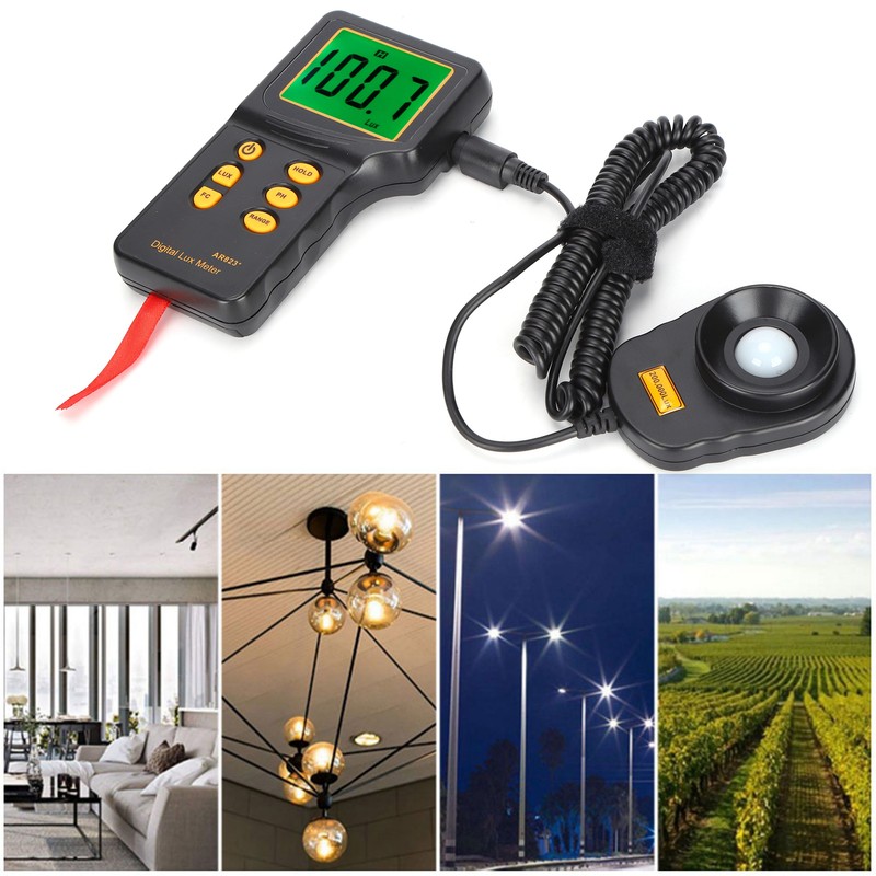 Illuminance Meter Photometric Measurement Data Retention Accurate High Sensitivity 3‑Gear