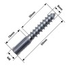 SKIR'CO (10 pcs) Hanger Bolts M8 x 50 mm, Double