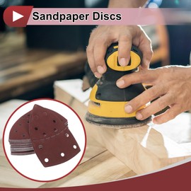 HEROFFIX 50 Pcs Sanding Discs Wet Dry Waterproof Hook & Loop Sandpaper for Woodworking, Automotive Refinishing 6.10"x4.13" 11 Hole 800 Grit Red Aluminum Oxide