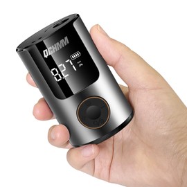 Portable Bike Pump, Mini Electric Bike Pump 120PSI with Digital Display, Presta/Schrader Valves, Automatic Shut-Off