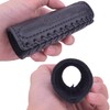 Cowhide Leather Motorcycle Handlebar Grips Handle Grips Cover Protector (Black)