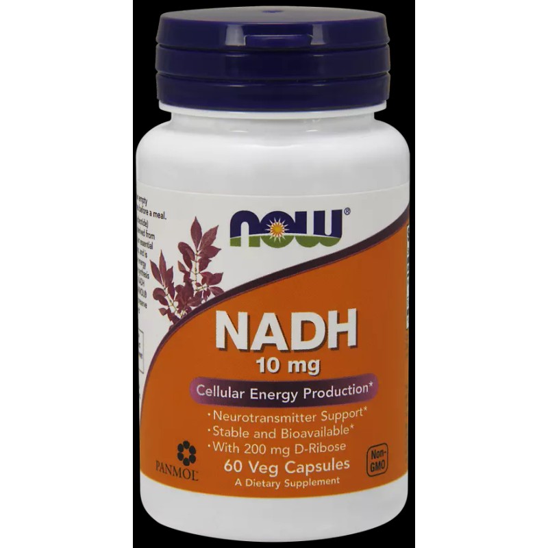 NOW NADH Neurotransmitter Support* Stable and Bioavailable 200 mg D-Ribose