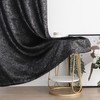 Bujasso Metallic 85% Blackout Curtains Black Room Darkening Curtains 2