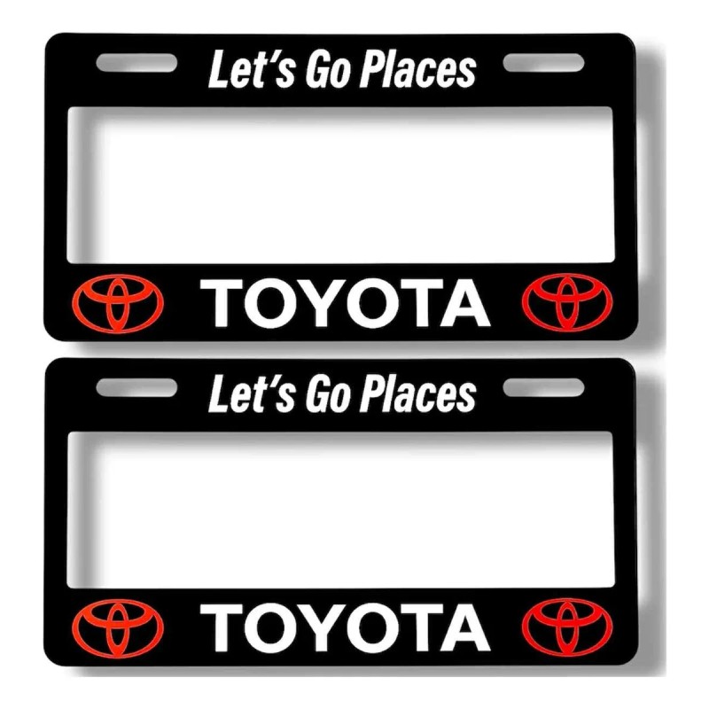 Par De Porta Placas Premium Toyota