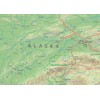 Detailed Alaska Physical State Map - 23.3 x 16.5 Inches