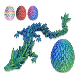 3D Printed Dragon Egg with Movable Dragon Inside – Easter Basket Stuffers for Kids, Unique Dragon Toys, Creative Easter Eggs Decor, Fun Easter Gifts for Boys & Girls